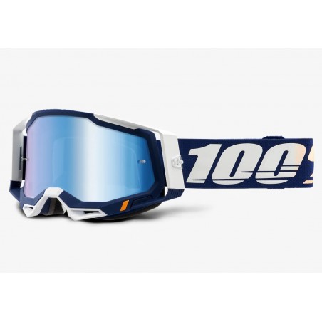 100% procent gogle RACECRAFT 2 Concordia Niebieskie lustro