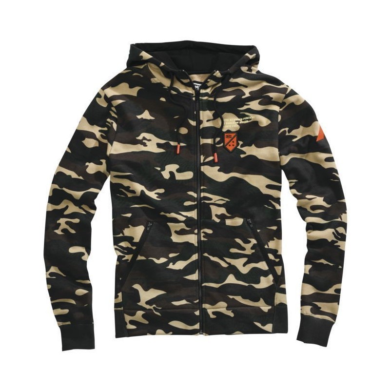 100% Bluza Codzienna Z Kapturem (Kangurek)  Interval Camo Kolor Kamuflaż Rozmiar M