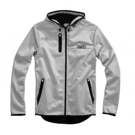 100% Kurtka Codzienna Softshell Z Kapturem  Mission Grey Kolor Szary Rozmiar L