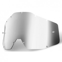 100% Szybka Pojedyncza Do Gogli Racecraft 1/Accuri 1/Strata 1 Silver Mirror Kolor Srebrne Lustro Z Anti Fog