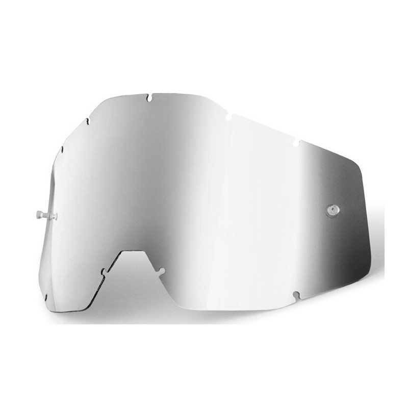 100% Szybka Pojedyncza Do Gogli Racecraft 1/Accuri 1/Strata 1 Silver Mirror Kolor Srebrne Lustro Z Anti Fog