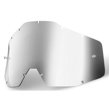 100% Szybka Pojedyncza Do Gogli Racecraft 1/Accuri 1/Strata 1 Silver Mirror Kolor Srebrne Lustro Z Anti Fog