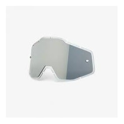 100% Szybka Double Injected Pasuje Do Racecraft+/Racecraft/Accuri/Strata - Silver Flash Mirror/Smoke Anti-Fog