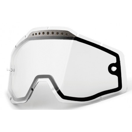 100% Szybka Enduro Podwójna Wentylowana Do Gogli Racecraft 1/Accuri 1/Strata 1 Clear Kolor Przeźroczysty Z Anti Fog