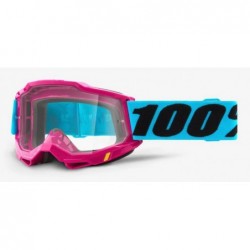 100% Fa20 Accuri 2 Goggle Lefleur - Clear Lens Gogle Accuri 2 Kolor Różowy/Niebieski/Czarny Szybka Przeźroczysta