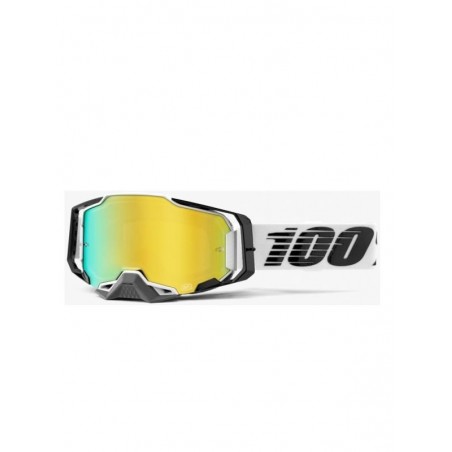 100% Gogle  Armega Atmos Kolor Czarny/Biały Szybka Złote Lustro
