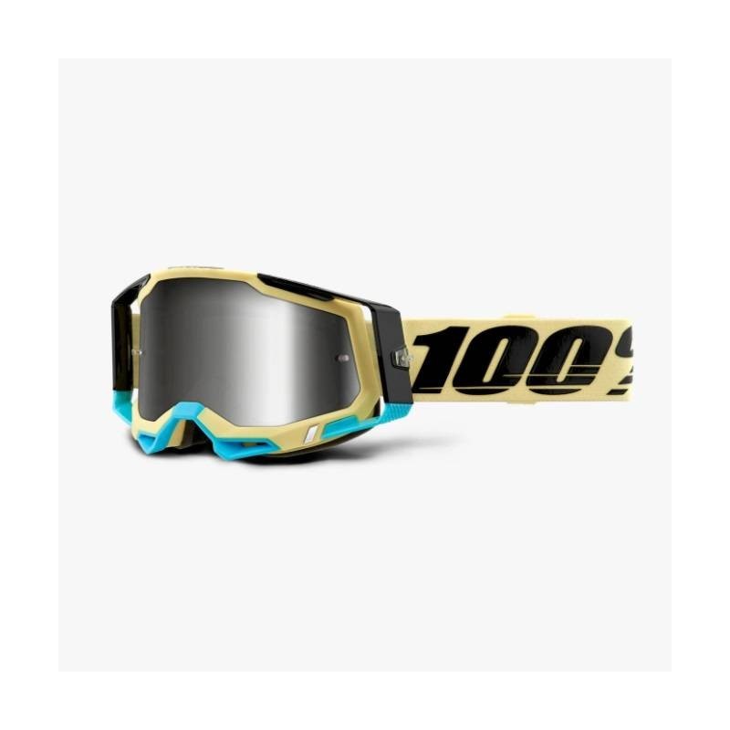 100% Fa20 Racecraft 2 Goggle Airblast - Mirror Silver Lens Gogle Racecraft 2 Kolor Brązowy Szybka Srebrne Lustro