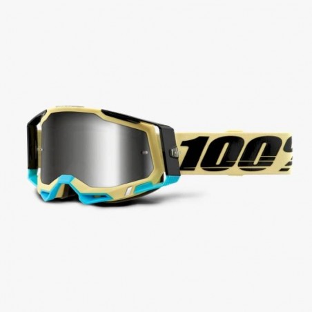 100% Fa20 Racecraft 2 Goggle Airblast - Mirror Silver Lens Gogle Racecraft 2 Kolor Brązowy Szybka Srebrne Lustro