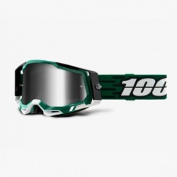 100% Fa20 Racecraft 2 Goggle Milori - Mirror Silver Lens Gogle Racecraft 2 Kolor Zielony/Czarny Szybka Srebrne Lustro