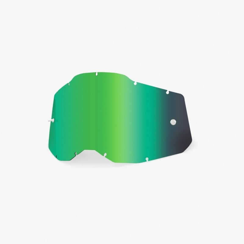 100% Rc2/Ac2/St2 Mirror Green, Szybka Do Gogli PojedyńCza Racecraft 2/ Accuri 2/ Strata 2 Kolor Zielone Lustro