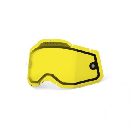 100% Rc2/Ac2/St2 Yellow, Szybka Do Gogli Racecraft 2/Accuri 2/Strata2 Podwójna Wentylowana Kolor Żółty