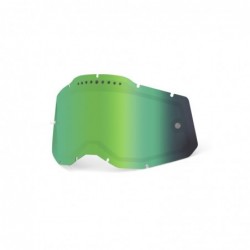 100% Rc2/Ac2/St2 Mirror Green, Szybka Do Gogli Racecraft 2/Accuri 2/Strata2 Podwójna Wentylowana Kolor Zielone Lustro
