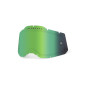 100% Rc2/Ac2/St2 Mirror Green, Szybka Do Gogli Racecraft 2/Accuri 2/Strata2 Podwójna Wentylowana Kolor Zielone Lustro