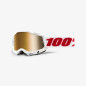 100% Accuri 2 Goggle Denver - True Gold Lens - Gogle Accuri 2 Kolor Biały/Czerwony Szybka Złota