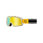 100% Fa20 Barstow Goggle See See - Flash Yellow Lens - Gogle Barstow Kolor Beżowy/Czarny/PomarańCzowy Szybka Żółta