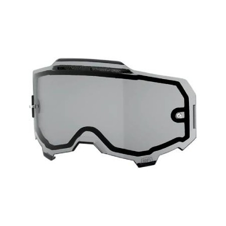 100% Armega Dual Pane Vented Smoke - Szybka Podwójna Wentylowana Do Gogli Armega Kolor Szary