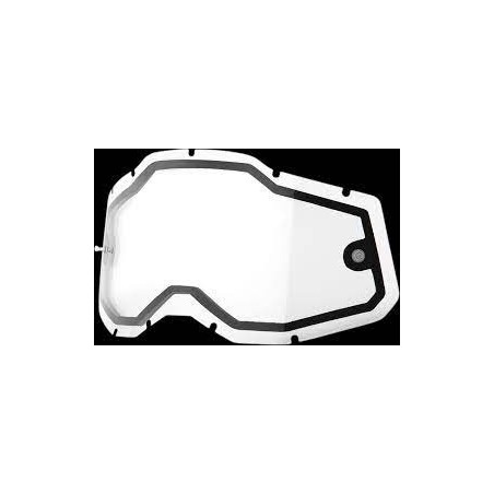 100% Rc2/Ac2/St2 Clear, Szybka Podwójna Do Gogli Racecraft 2/ Accuri 2/ Strata 2 Kolor Przeźroczysty