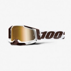 100% Fa21 Gogle Racecraft 2 Snowbird - True Gold Lens Kolor Biały/Brązowy Szybka Złote Lustro