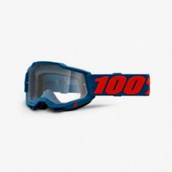 100% Fa21 Gogle Accuri 2 Odeon - Clear Lens Kolor Niebieski/Czerwony Szybka Przeźroczysta