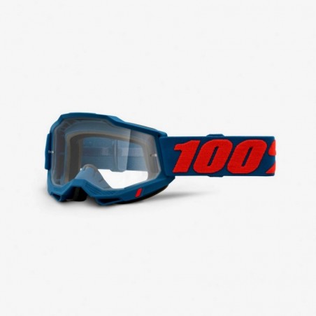 100% Fa21 Gogle Accuri 2 Odeon - Clear Lens Kolor Niebieski/Czerwony Szybka Przeźroczysta