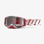 100% Fa21 Gogle Armega Oversized Deep Red - Clear Lens Kolor Czerwony/Biały/Szary Szybka Przeźroczysta