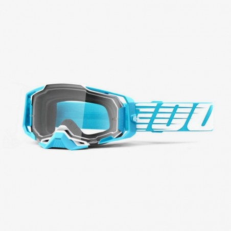 100% Fa21 Gogle Armega Oversized Deep Sky - Clear Lens Kolor Niebieski/Biały Szybka Przeźroczysta