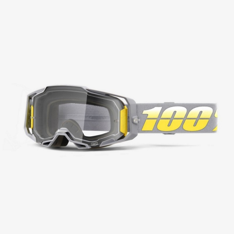 100% Fa21 Gogle Armega Complex - Clear Lens Kolor Szary/Żółty Szybka Przeźroczysta