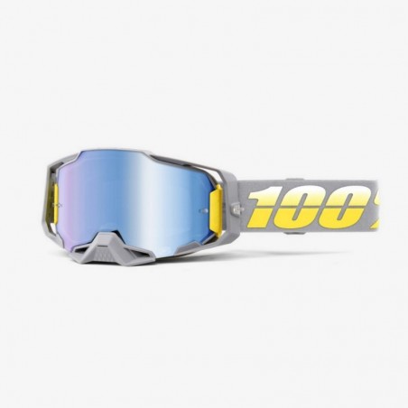 100% Fa21 Gogle Armega Complex - Mirror Blue Lens Kolor Szary/Żółty Szybka Niebieskie Lustro