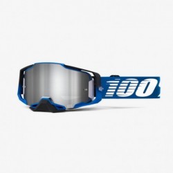 100% Fa21 Gogle Armega Rockchuck - Flash Silver Lens Kolor Niebieski/Czarny/Biały Szybka Srebrne Lustro