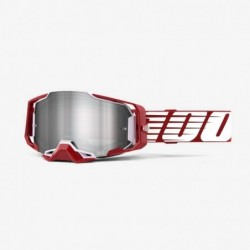 100% Fa21 Gogle Armega Oversized Deep Red - Flash Silver Lens Kolor Czerwony/Biały/Szary Szybka Srebrne Lustro